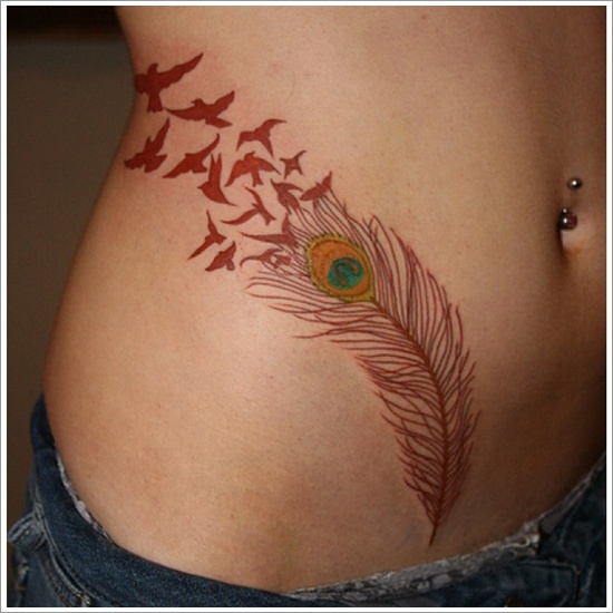 Dessins de tatouage de plumes (19)