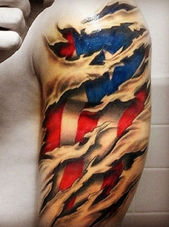 tatouage drapeau américain (17)