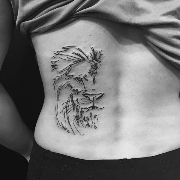 dessins de tatouage de lion pour les garçons et les filles35