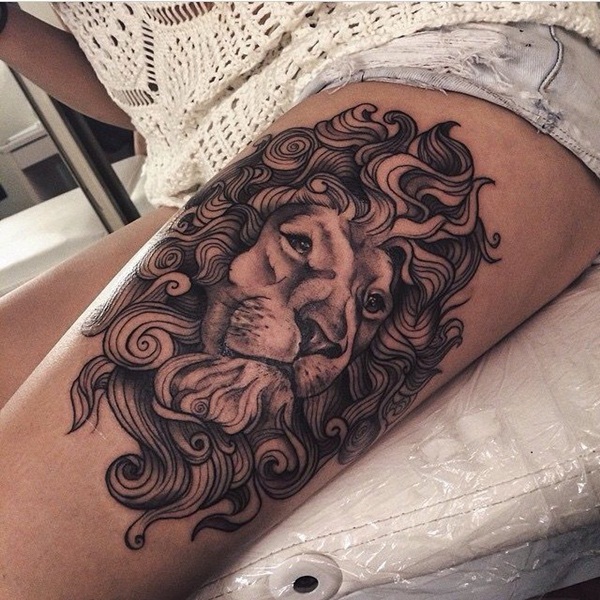 dessins de tatouage de lion pour les garçons et les filles49