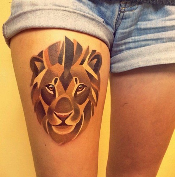 dessins de tatouage de lion pour les garçons et les filles44