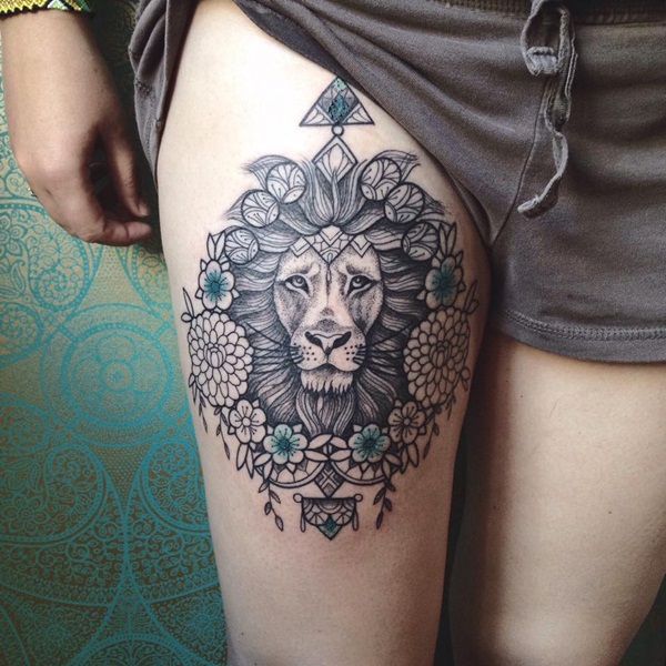dessins de tatouage de lion pour les garçons et les filles63
