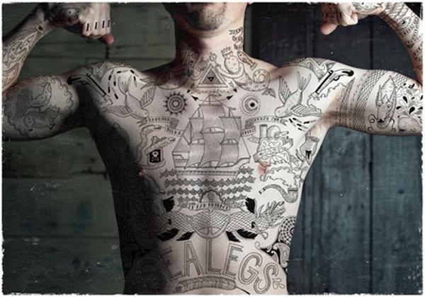 Conceptions de tatouage complet du corps pour hommes et femmes39