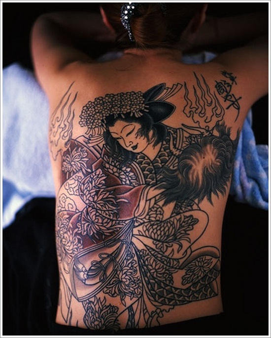 Dessins de tatouage de geisha (10)