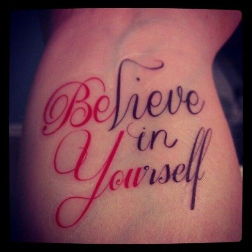 Believe in yourself
