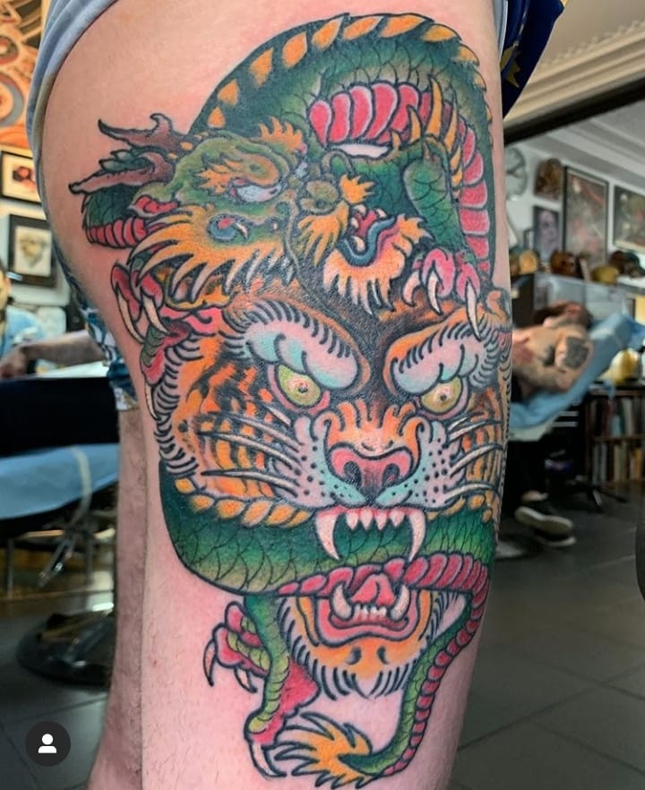 Dragon tattoo - Tiger tattoo