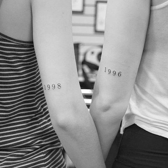 Tattoo frere et soeur avec date précise, date de naissance ou souvenir particulier !