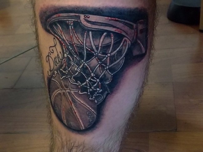 tatouage de basket-ball