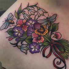 Signification de tatouage de fleur violette 39