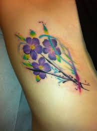 Signification de tatouage de fleur violette 43