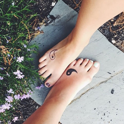Meilleur ami tatouages ​​de pied pour les femmes