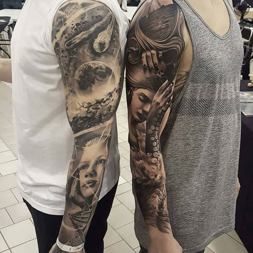 Meilleures conceptions de tatouage de bras à manches longues pour les hommes
