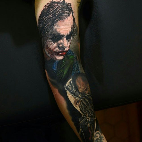 Badass Joker et Bane Idées de tatouage à manches longues