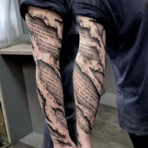Idées impressionnantes de tatouage de manche complet en 3D