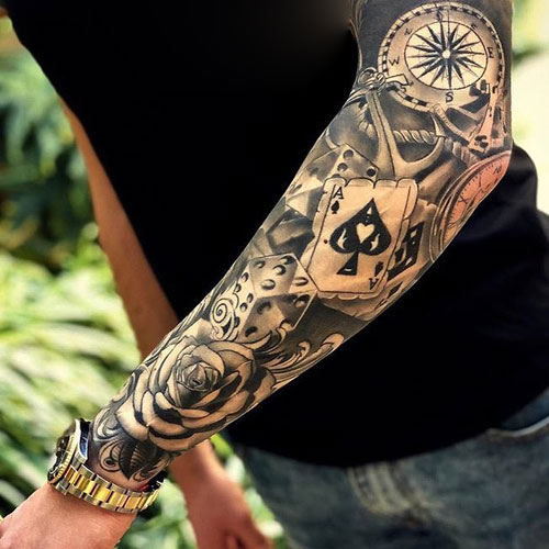 Designs uniques de tatouage de manche pour les gars