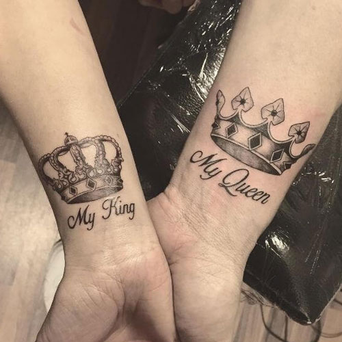 Tatouages ​​mon roi, ma reine