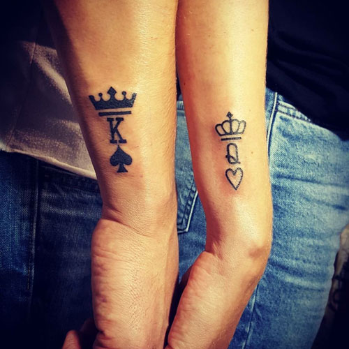 Tatouages ​​roi et reine pour les couples