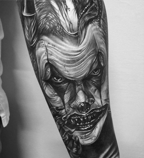 Badass Evil Joker avant-bras Tattoo Designs