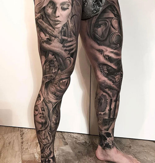 Idées de tatouage de jambe cool pour les gars