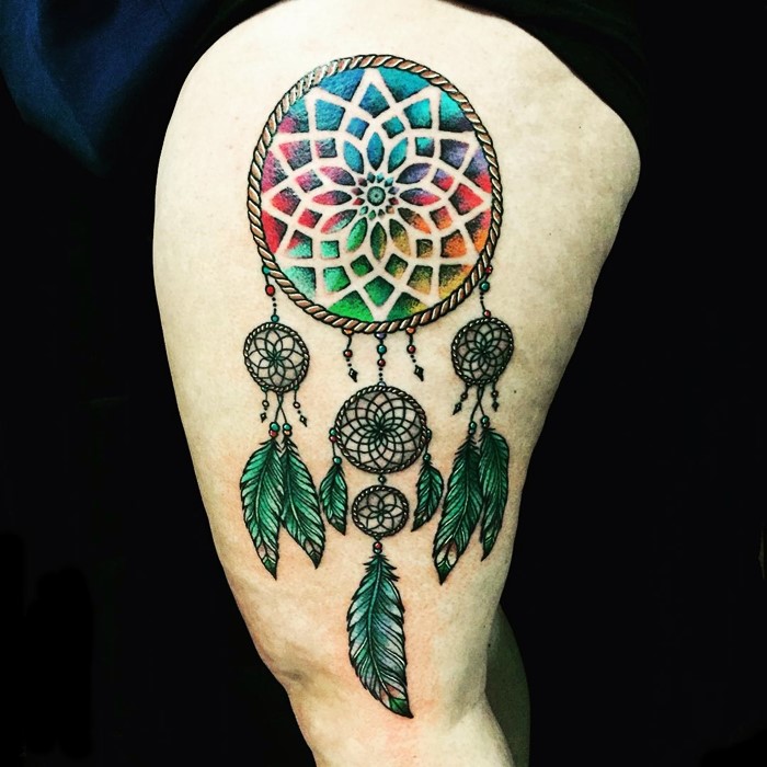 tatouage-attrape-rêves-coloré-23