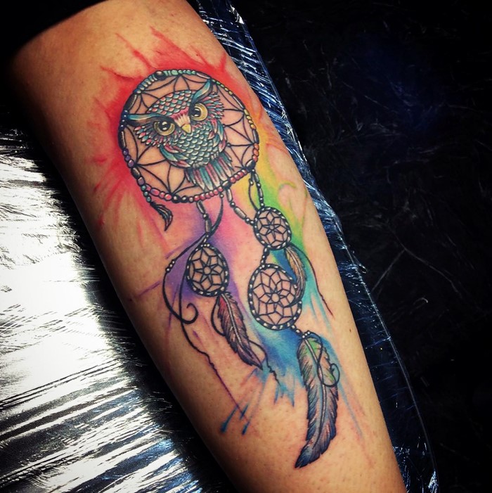 tatouage-attrape-rêves-coloré-18