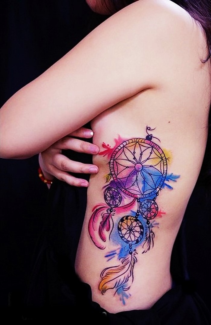 tatouage-attrape-rêves-coloré-10