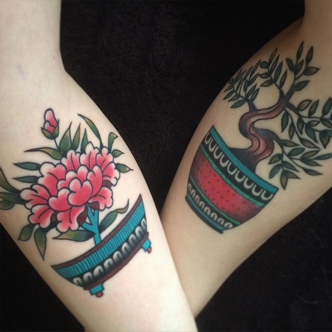 tatouages de flore