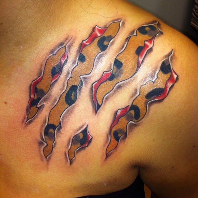 Tatouages d'impression guépard