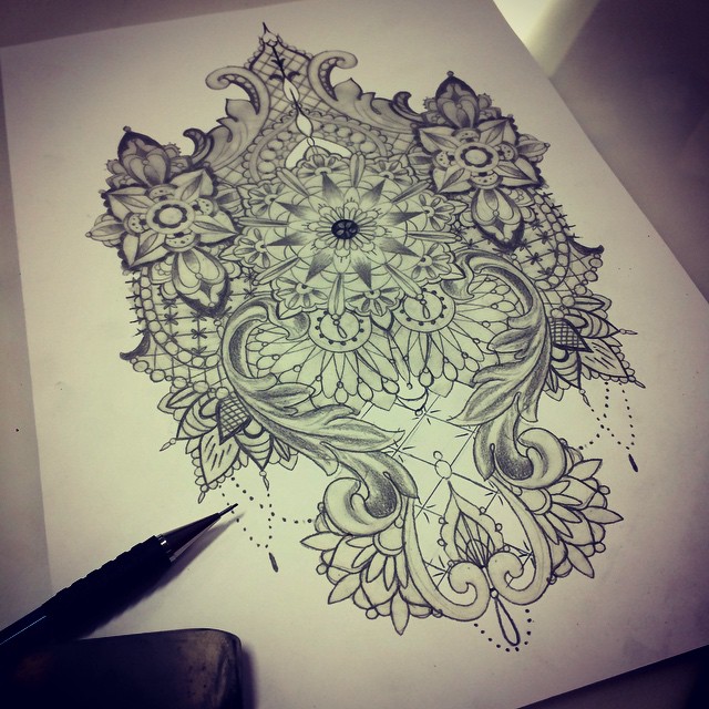 tatouage de dentelle