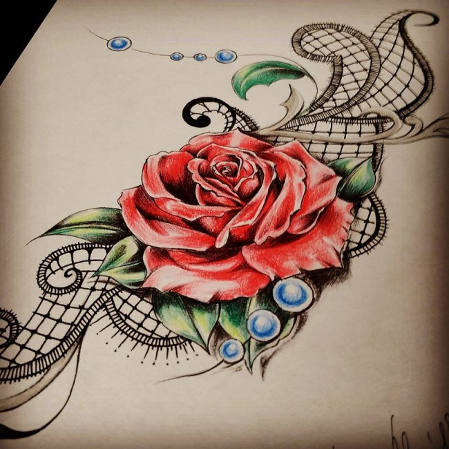 tatouage de dentelle