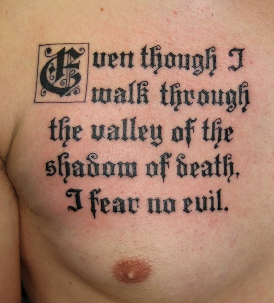 Tatouages de versets bibliques
