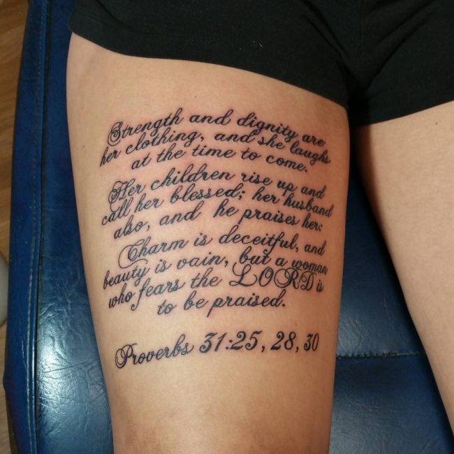 Tatouages de versets bibliques