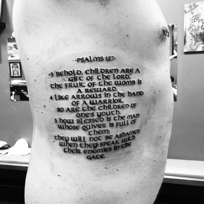 Tatouages de versets bibliques