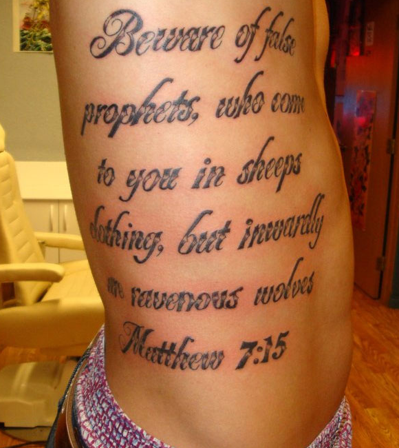 Tatouages de versets bibliques
