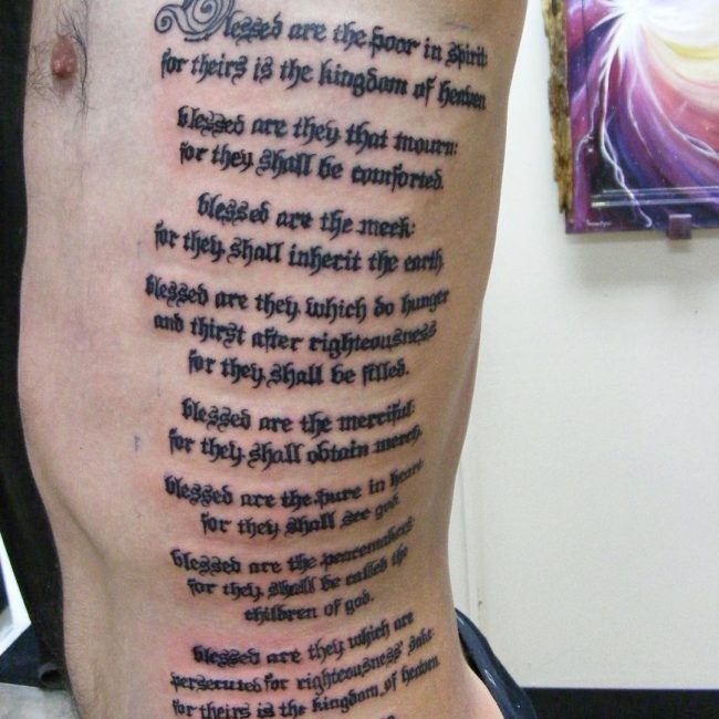 Tatouages de versets bibliques