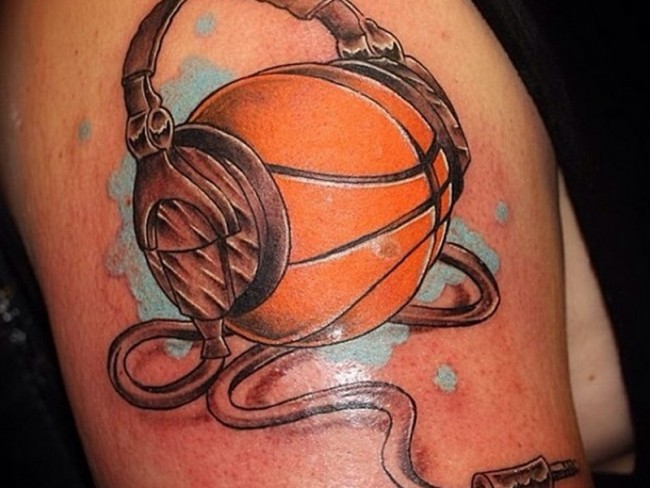 tatouage de basket-ball