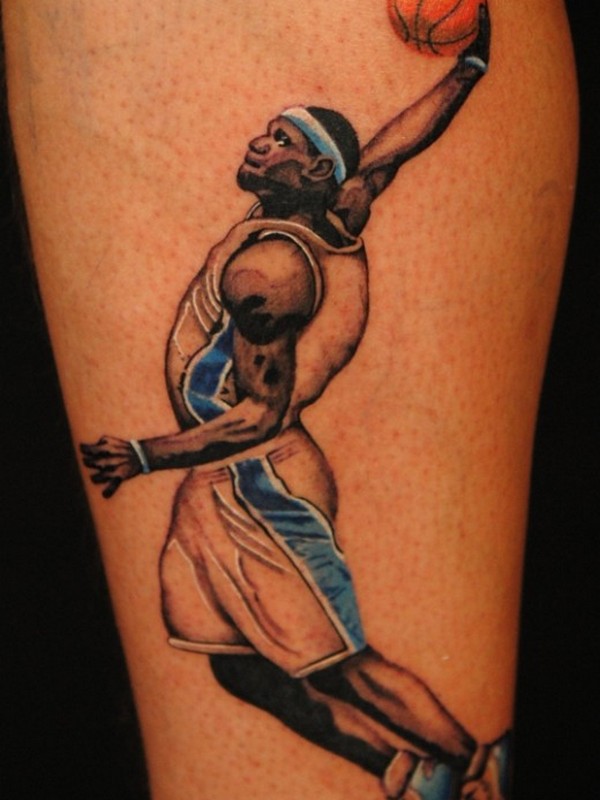 tatouage de basket-ball