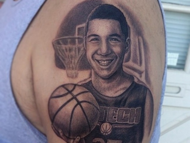 tatouage de basket-ball
