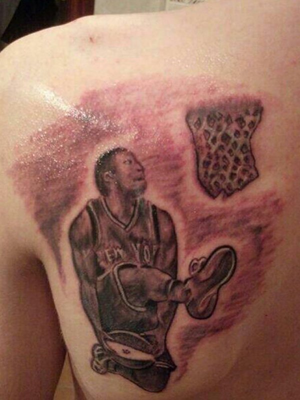 tatouage de basket-ball