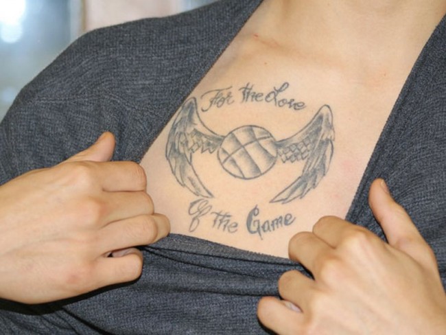 tatouage de basket-ball