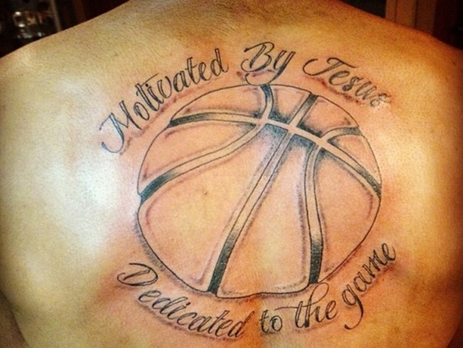 tatouage de basket-ball